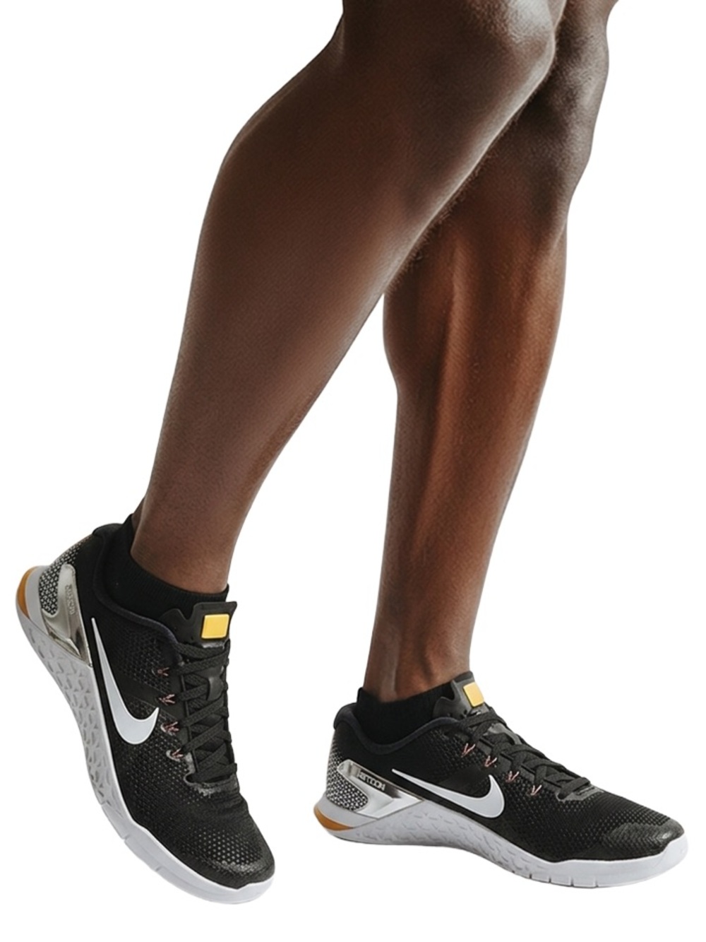 Nike Metcon 4 men's sneakers black white laser orange